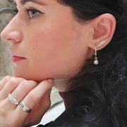Nausznice Seafoam Pearl pozłacane