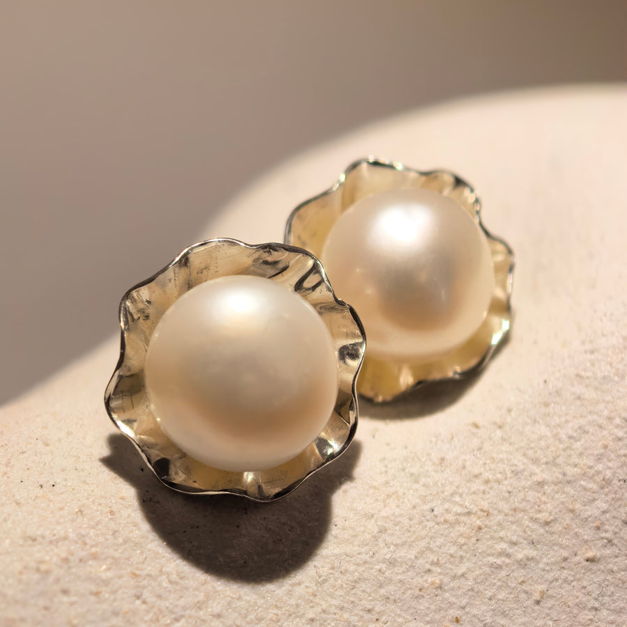 Kolczyki Blooming Pearl Silver
