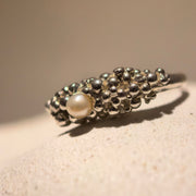 Pierścionek Seafoam Pearl srebrny