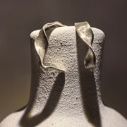 Kolczyki Ribbon (mat) Silver
