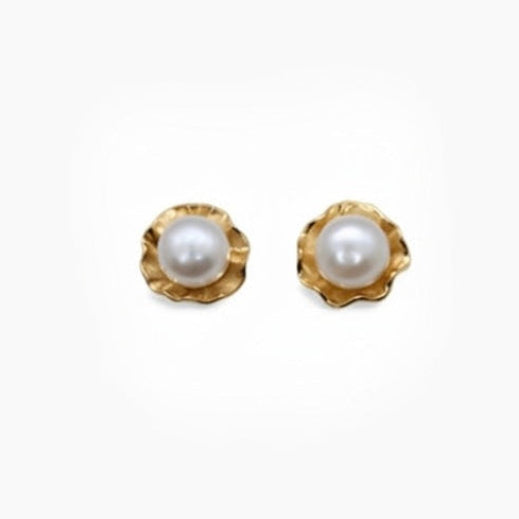 Kolczyki Blooming Pearl mini gold