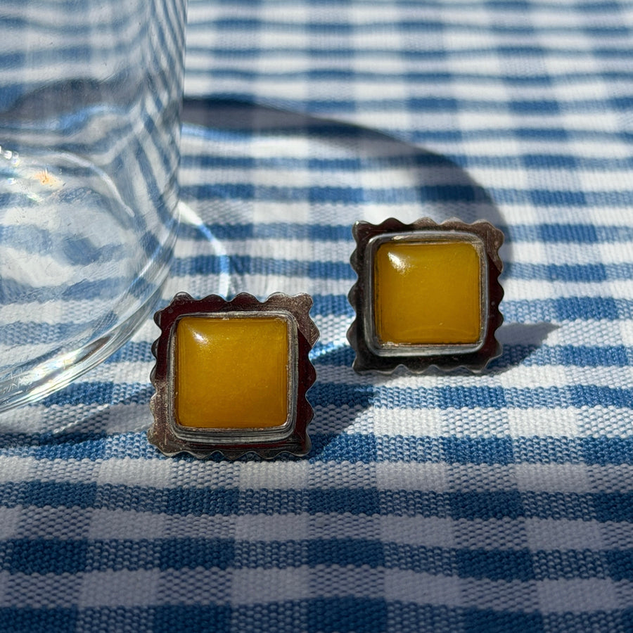 Kolczyki Ravioli Silver