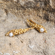 Nausznice Seafoam Pearl pozłacane