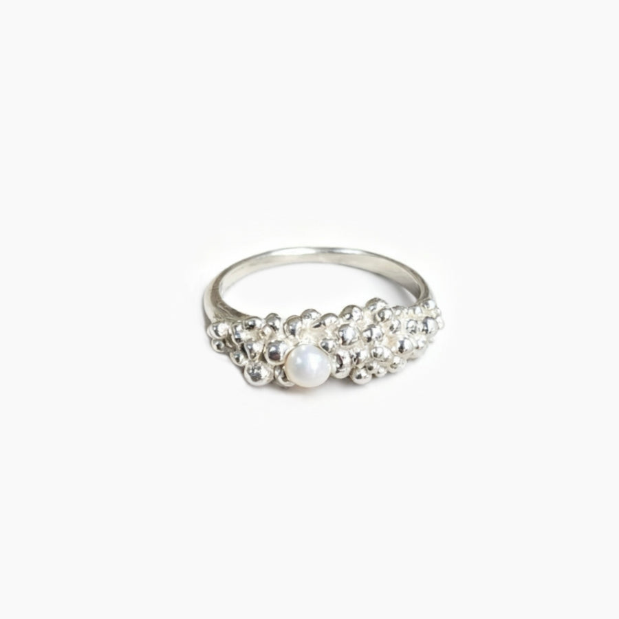 Pierścionek Seafoam Pearl srebrny